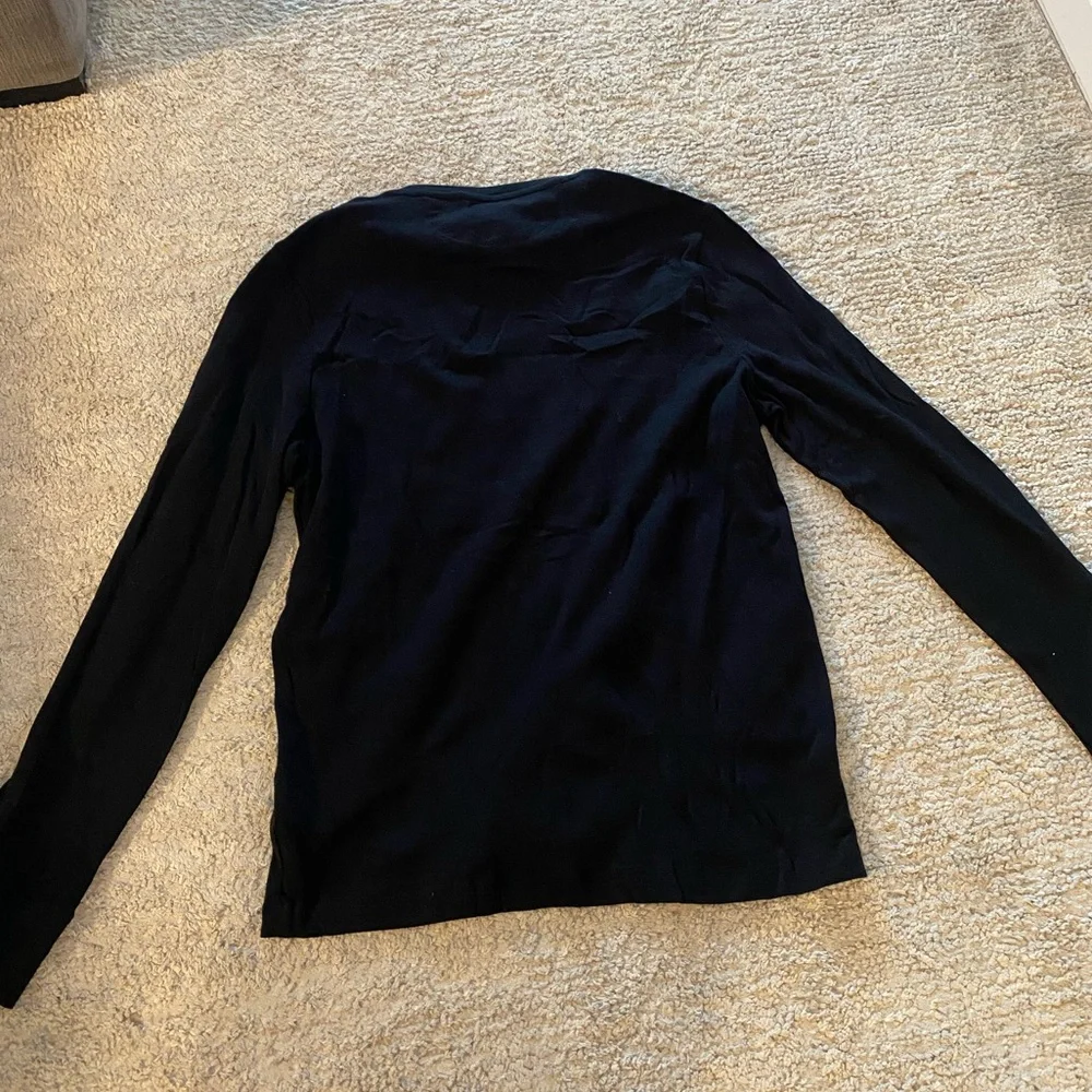 Jcrew Men's Black Cotton Cashmere Long Sleeve Shirt Size M